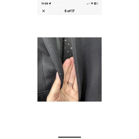 J Crew Blazer Womens 12 Black Broadway Jacket Minimalist Preppy Career NWT - Picture 4 of 9